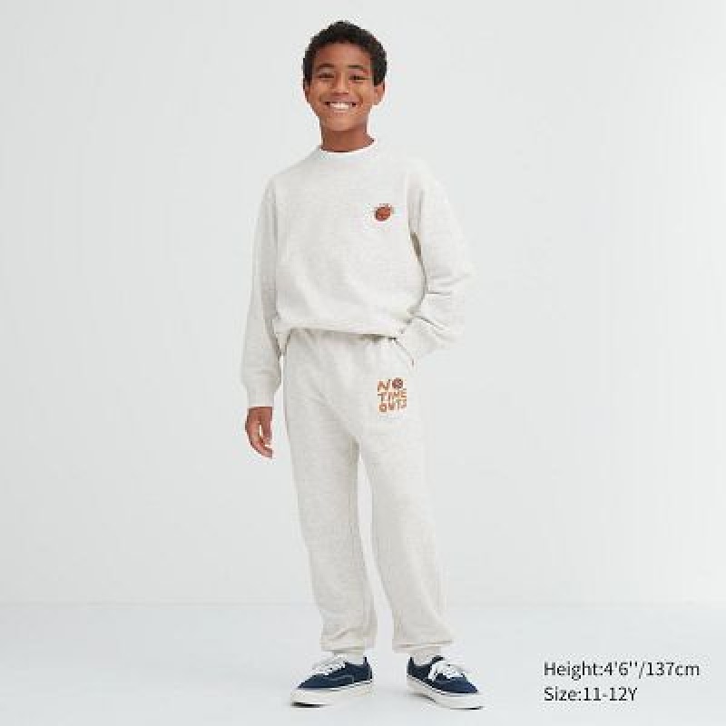 Pantalones Deportivos Uniqlo Ultra Stretch Estampadas Niños Gris | 537816_PE