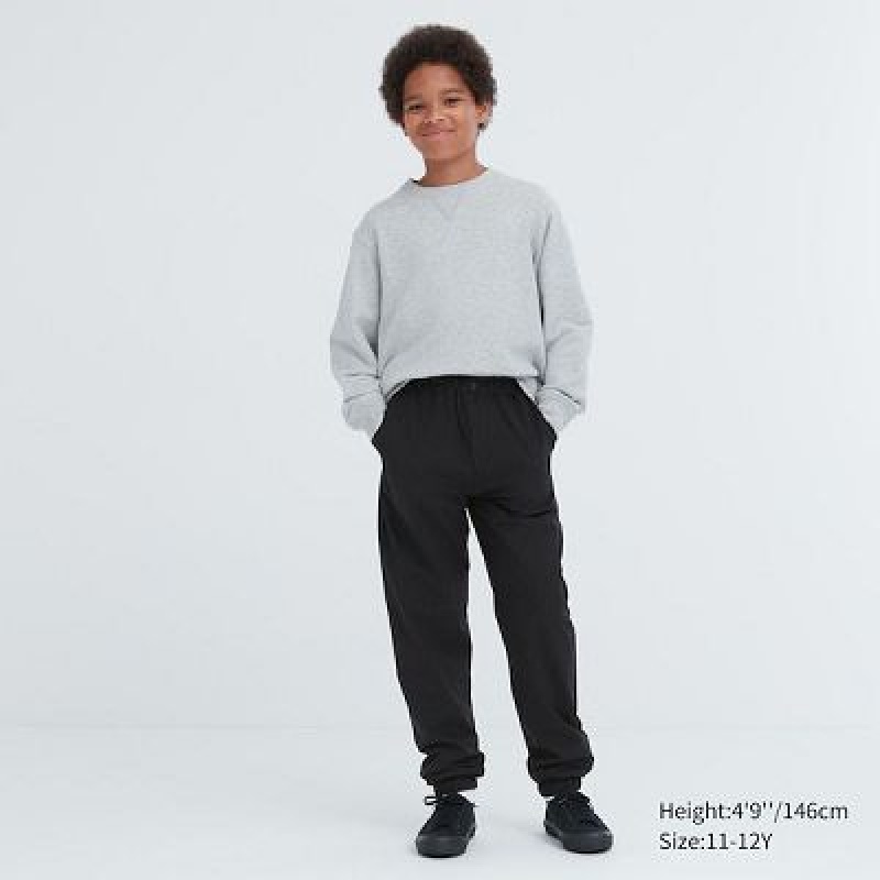 Pantalones Jogger Uniqlo Stretch Warm Lined Niños Gris | 396170_PE