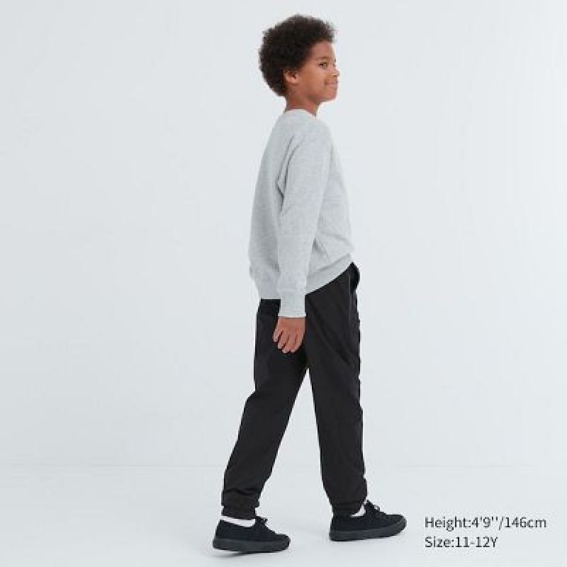 Pantalones Jogger Uniqlo Stretch Warm Lined Niños Gris | 396170_PE