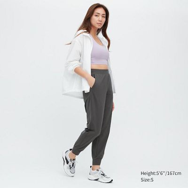 Pantalones Jogger Uniqlo Ultra Stretch AIRism Mujer Gris | 652408_PE