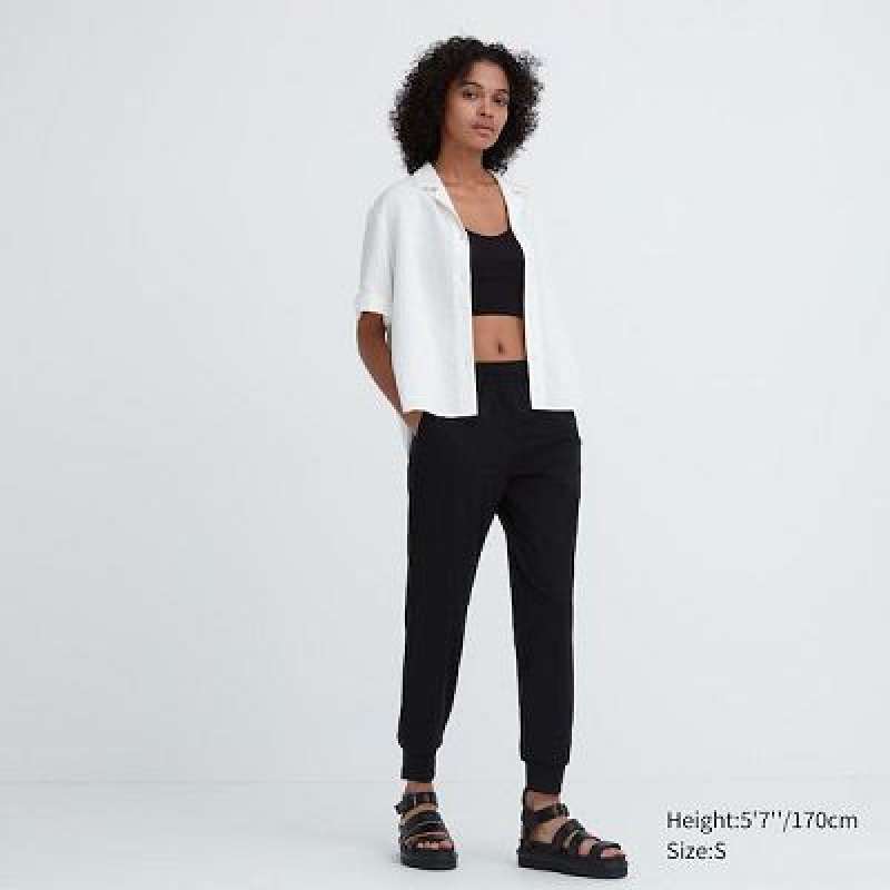 Pantalones Jogger Uniqlo Ultra Stretch AIRism Mujer Negras | 274563_PE