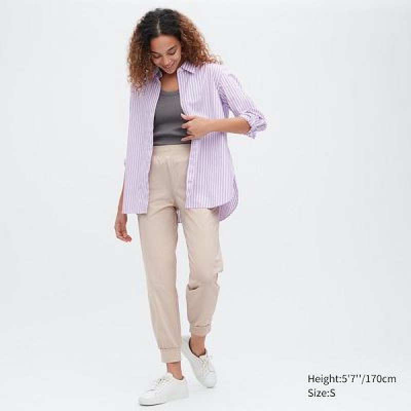 Pantalones Jogger Uniqlo Ultra Stretch AIRism Mujer Natural | 129876_PE