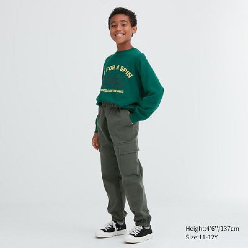 Pantalones Jogger Uniqlo Ultra Stretch Cargo Niños Verde Oliva | 612305_PE