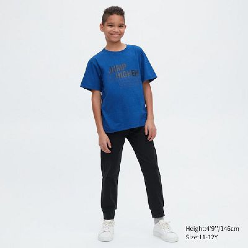 Pantalones Jogger Uniqlo Ultra Stretch DRY-EX Niños Azules | 690452_PE