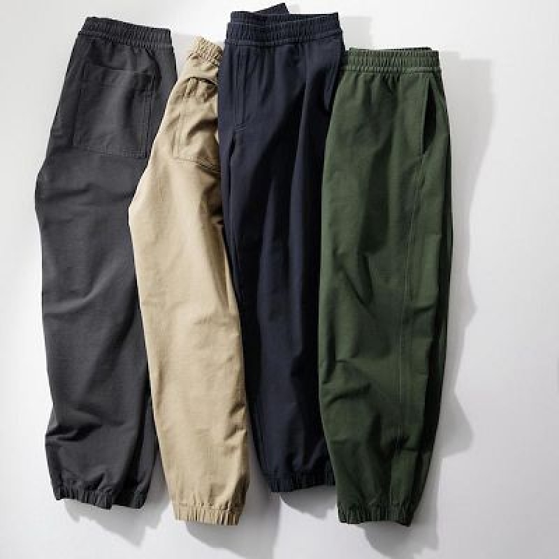 Pantalones Jogger Uniqlo Washed Jersey Hombre Verde | 427918_PE