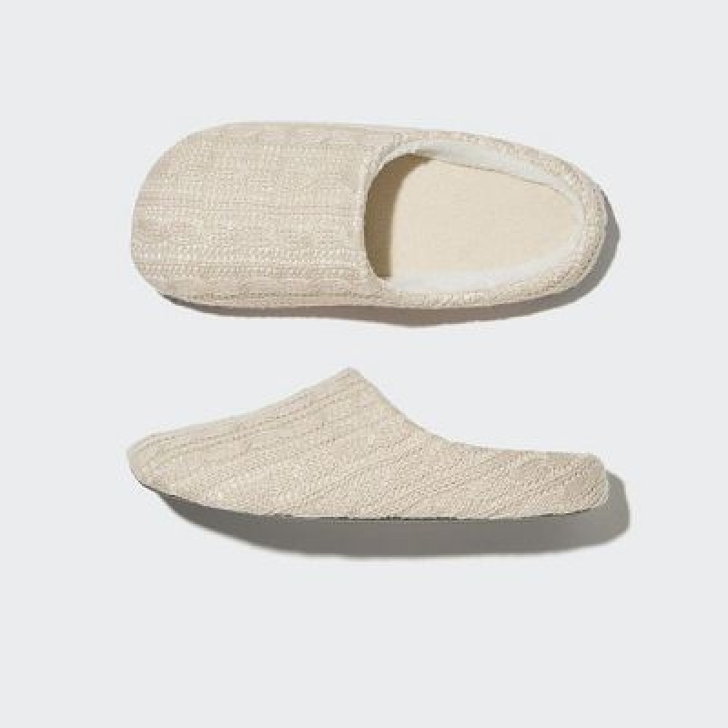 Pantuflas Uniqlo Cable Knit Mujer Natural | 458639_PE