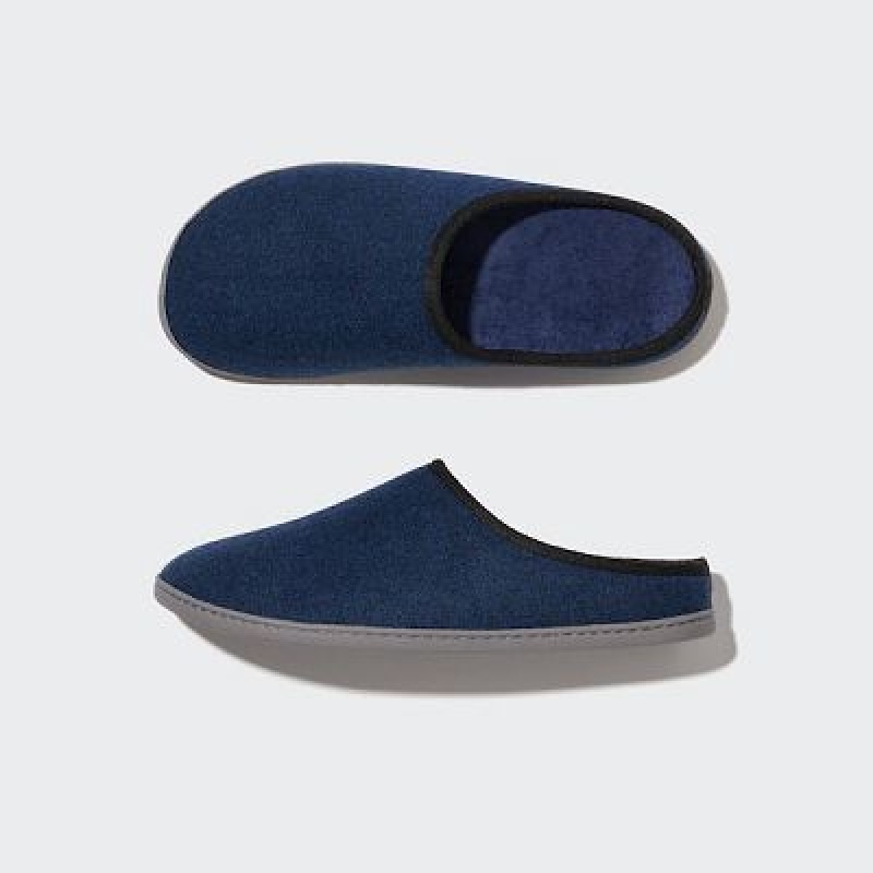 Pantuflas Uniqlo Lana Like Hombre Azules | 683049_PE