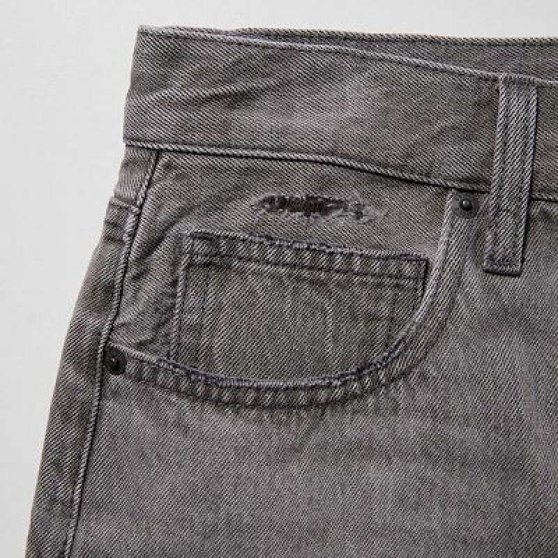 Short Uniqlo Boyfriend Denim Mujer Gris | 921365_PE