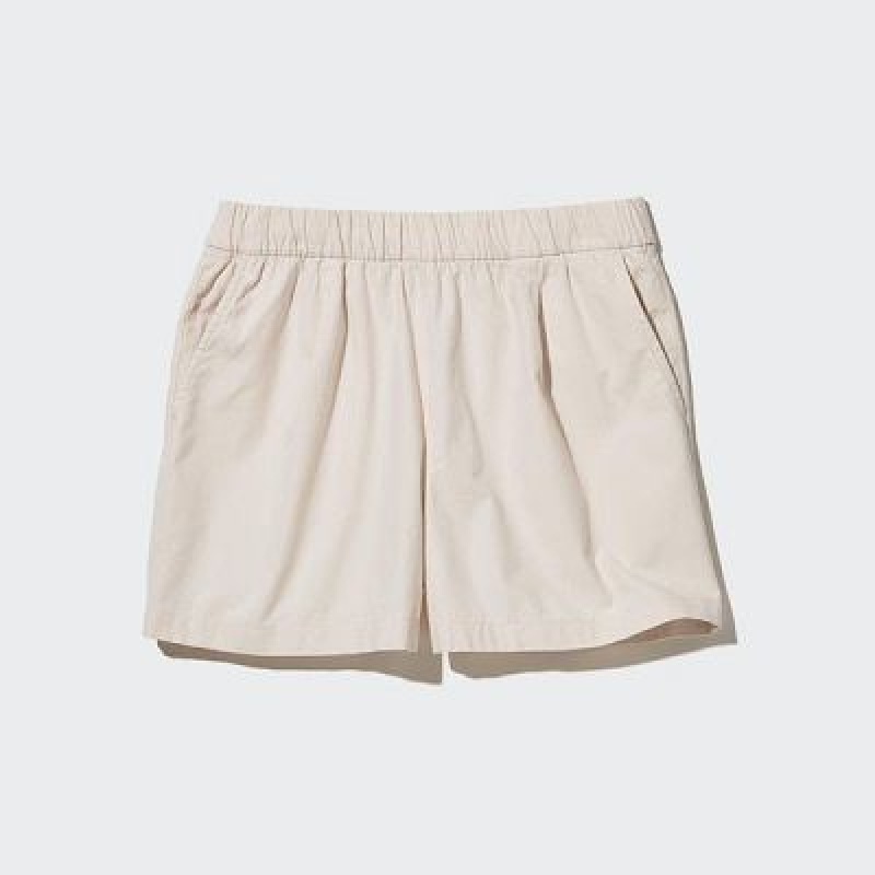 Short Uniqlo Cotton Easy Mujer Amarillo | 938150_PE