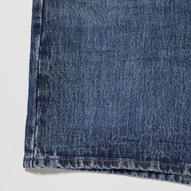 Short Uniqlo High-Rise Denim Mujer Azules | 602419_PE