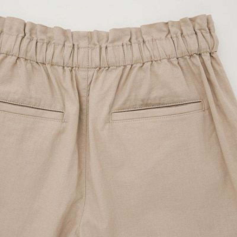 Short Uniqlo Linen-Cotton Mujer Beige | 843615_PE