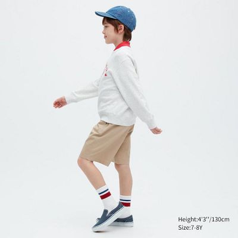 Short Uniqlo Stretch Twill Easy Niños Azules | 175603_PE