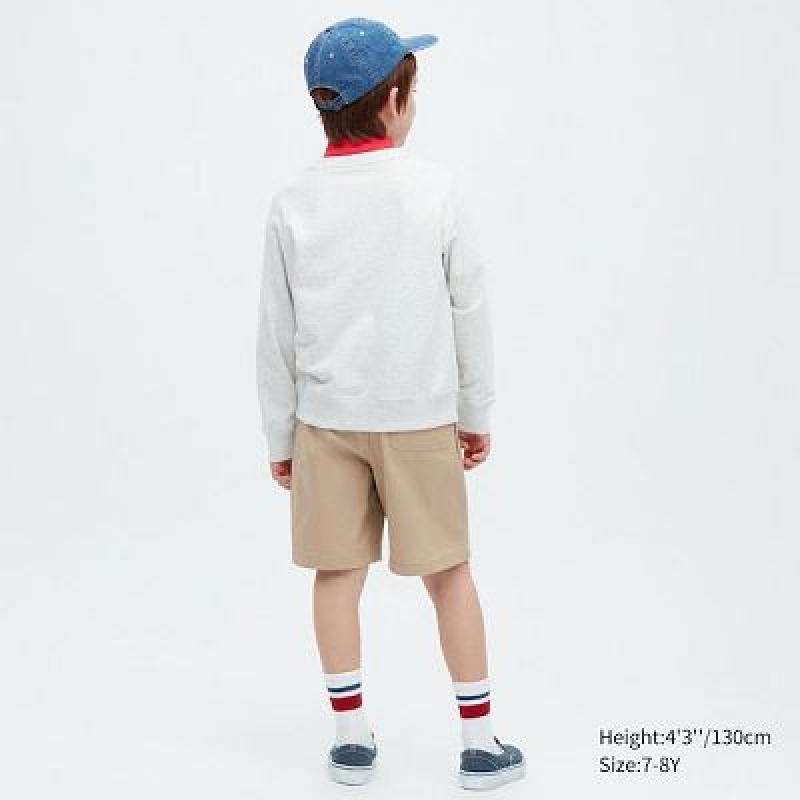 Short Uniqlo Stretch Twill Easy Niños Azules | 175603_PE