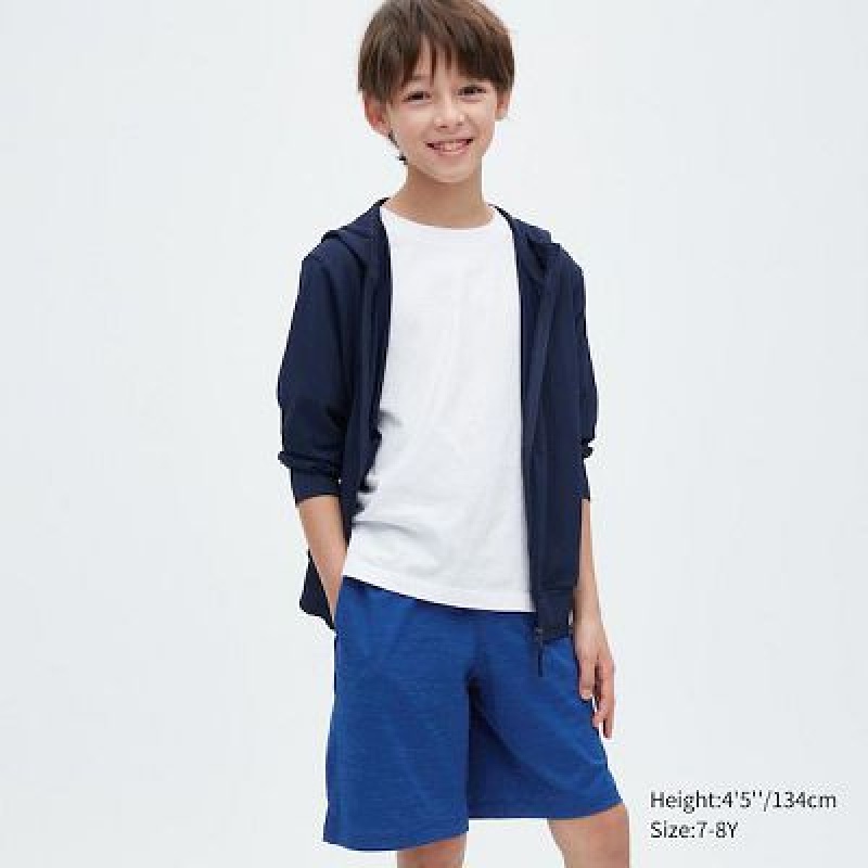 Short Uniqlo Ultra Stretch DRY-EX Niños Azules | 490271_PE