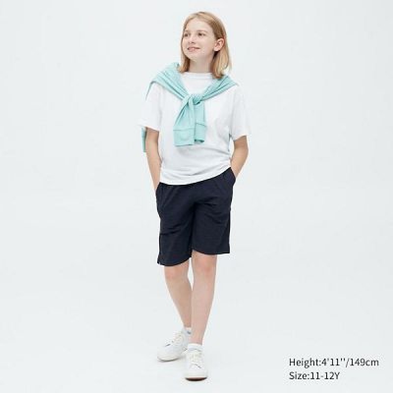 Short Uniqlo Ultra Stretch DRY-EX Niños Azules | 691325_PE