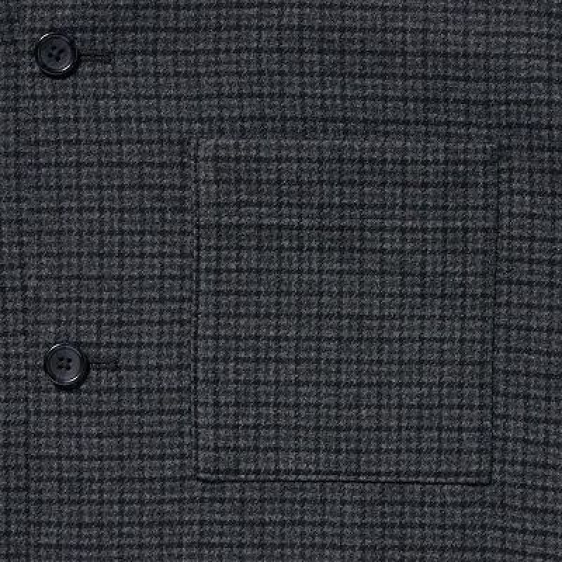 Sobrecamisa Uniqlo Brushed Twill (Checked) Hombre Gris | 960541_PE