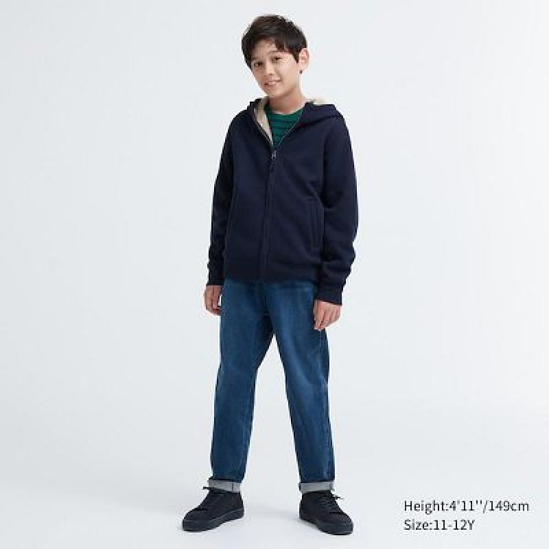 Sudadera con Capucha Uniqlo Pile-Lined Sweat Full-Zip Niños Rosas | 579318_PE