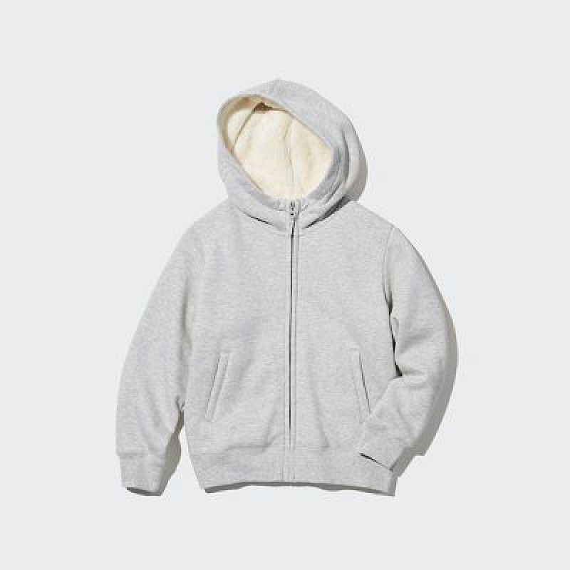 Sudadera con Capucha Uniqlo Pile-Lined Sweat Full-Zip Niños Rosas | 579318_PE