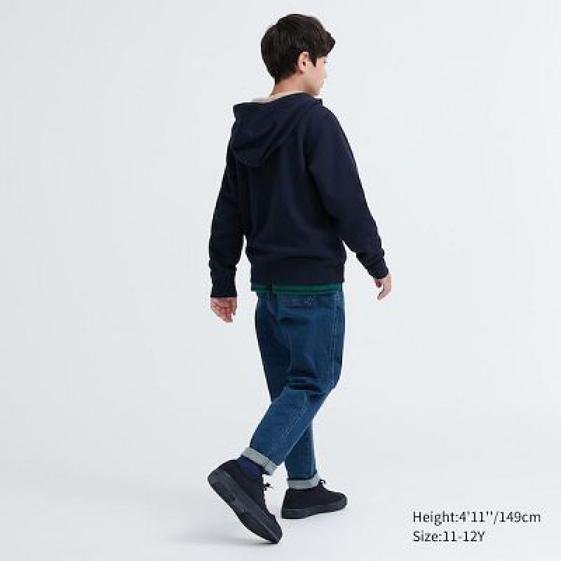 Sudadera con Capucha Uniqlo Pile-Lined Sweat Full-Zip Niños Verde Oliva | 49217_PE