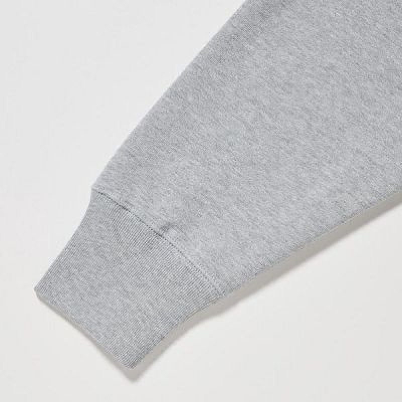 Sudadera con Capucha Uniqlo Sweat Full-Zip Long-Sleeve Mujer Gris | 576498_PE