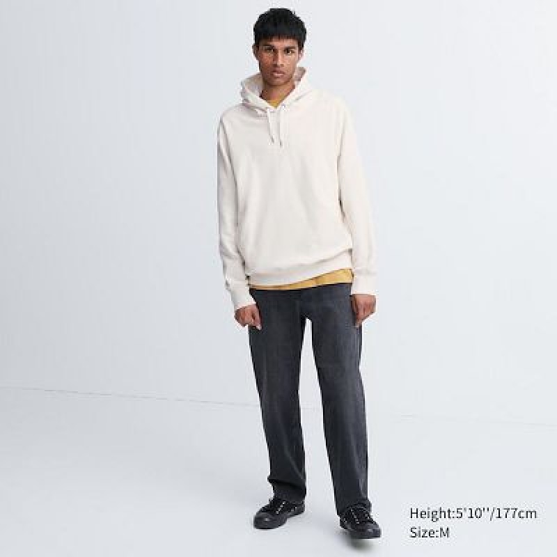 Sudadera con Capucha Uniqlo Sweat Pullover Long-Sleeve Hombre Blancas | 749612_PE