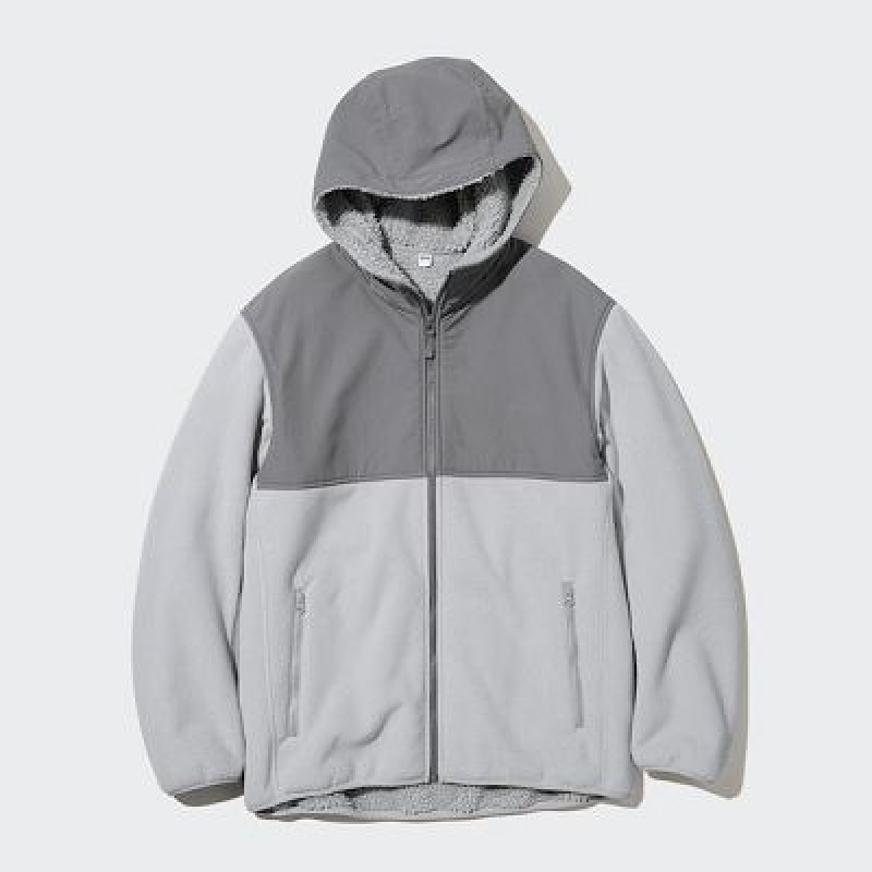 Sudadera con Capucha Uniqlo Windproof Outer Full-Zip Hombre Gris | 958724_PE