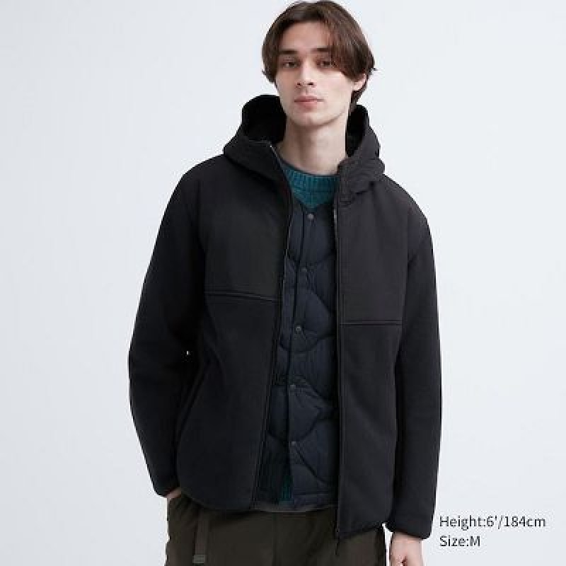 Sudadera con Capucha Uniqlo Windproof Outer Full-Zip Hombre Negras | 610935_PE