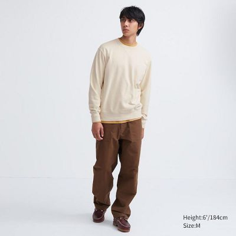 Sudaderas Uniqlo Sweatshirt Hombre Amarillo | 849675_PE