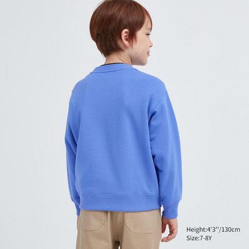 Sudaderas Uniqlo Ultra Stretch Estampadas Long-Sleeve Niños Azules | 325198_PE