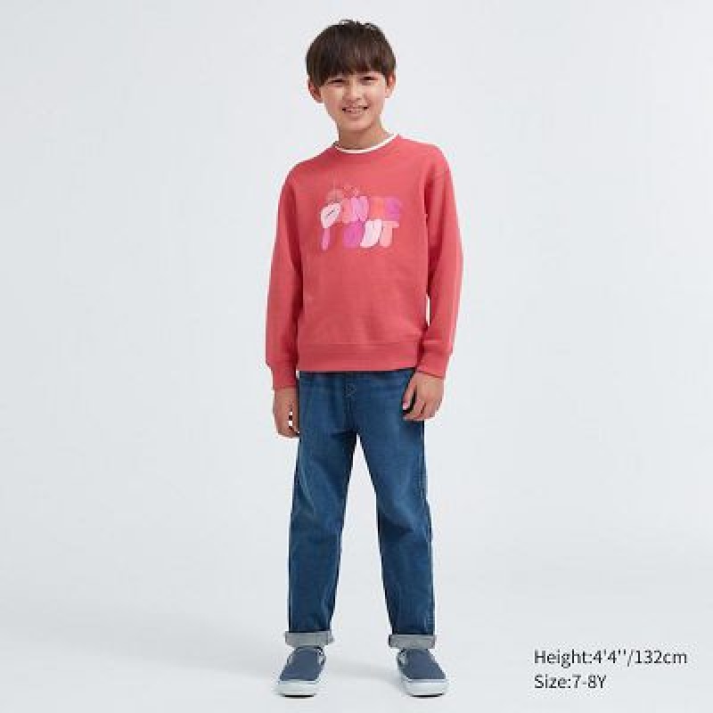 Sudaderas Uniqlo Ultra Stretch Estampadas Long-Sleeve Niños Rojas | 65413_PE