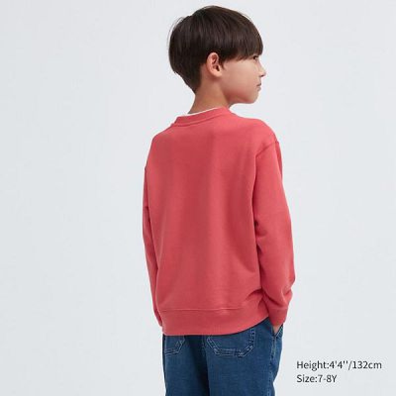 Sudaderas Uniqlo Ultra Stretch Estampadas Long-Sleeve Niños Rojas | 65413_PE