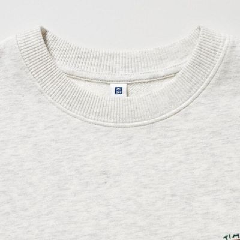 Sudaderas Uniqlo Ultra Stretch Estampadas Long-Sleeve Niños Gris | 346895_PE