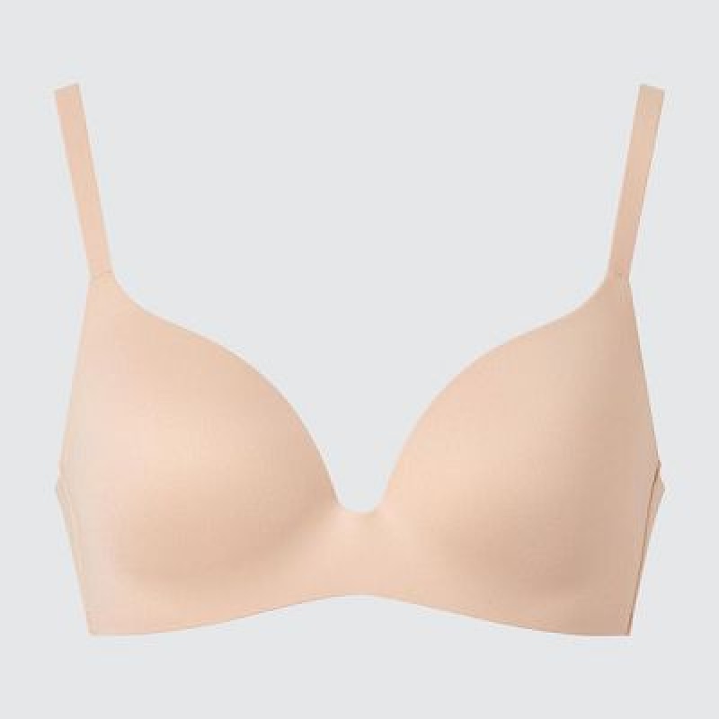 Sujetadores Uniqlo Wireless (3D Hold) Mujer Beige | 890247_PE