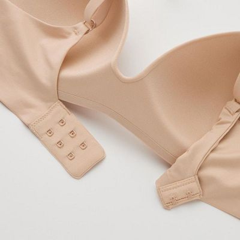 Sujetadores Uniqlo Wireless (3D Hold) Mujer Beige | 890247_PE