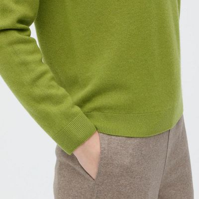 Suéteres Uniqlo 3D Knit Cashmere Crew Neck Long-Sleeve Mujer Blancas | 73468_PE