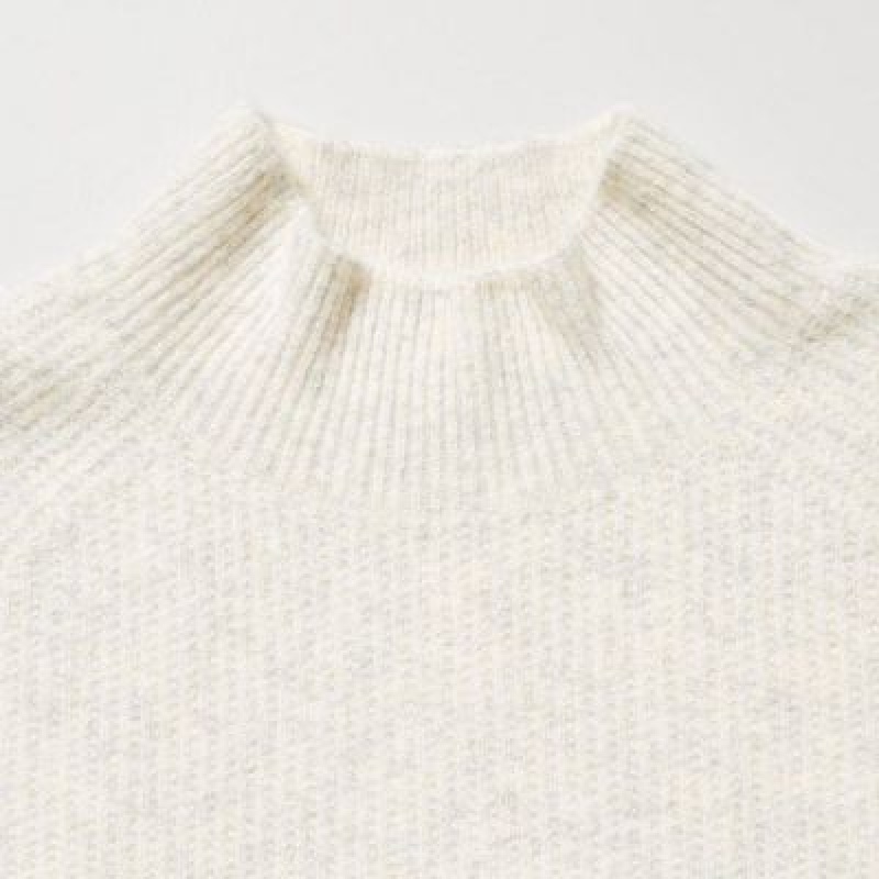 Suéteres Uniqlo 3D Knit Souffle Yarn Mock Neck Hombre Marrones | 946871_PE