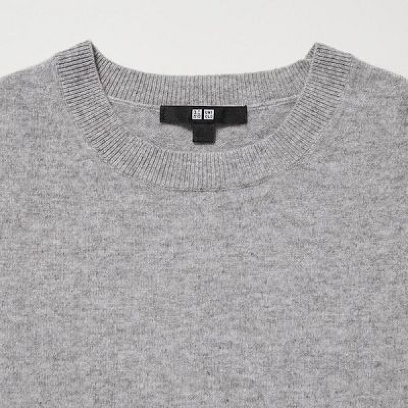 Suéteres Uniqlo Cashmere Crew Neck Long-Sleeve Mujer Azul Marino | 314265_PE