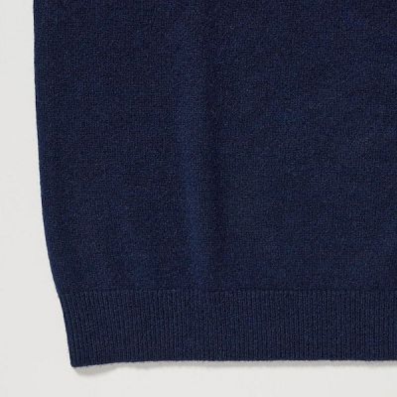 Suéteres Uniqlo Cashmere Crew Neck Long-Sleeve Mujer Rosas | 493725_PE