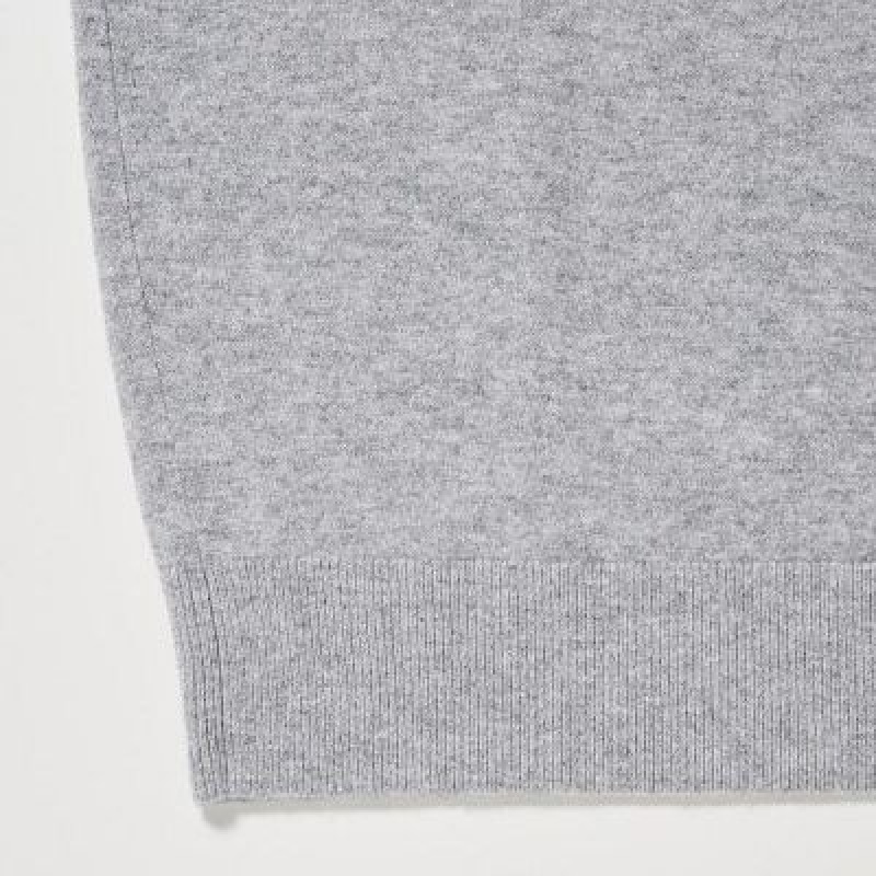 Suéteres Uniqlo Cashmere Crew Neck Long-Sleeve Mujer Negras | 953146_PE