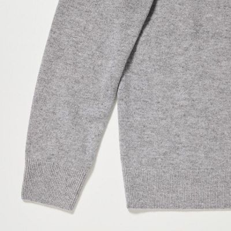 Suéteres Uniqlo Cashmere Crew Neck Long-Sleeve Mujer Blancas | 451027_PE