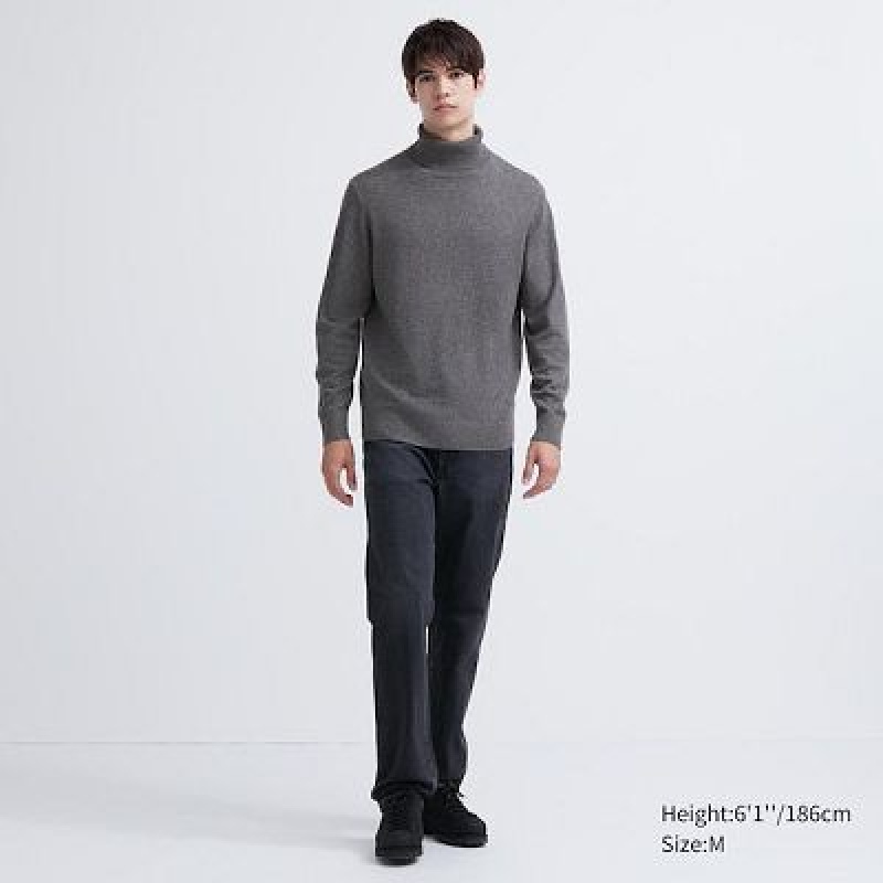 Suéteres Uniqlo Cashmere Turtleneck Long-Sleeve Hombre Blancas | 437685_PE