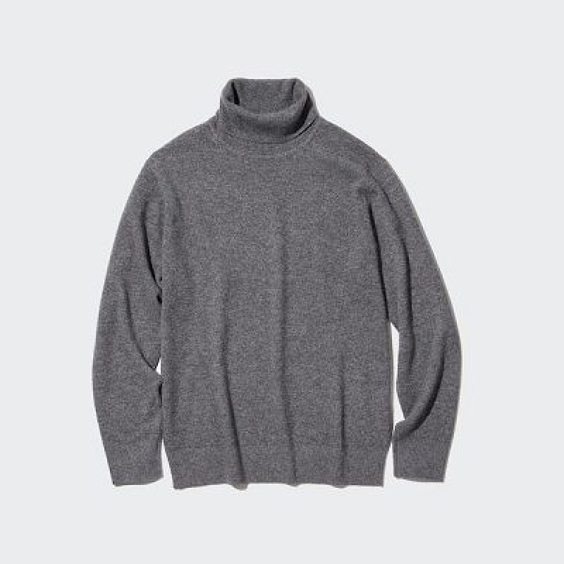 Suéteres Uniqlo Cashmere Turtleneck Long-Sleeve Hombre Wine | 941860_PE