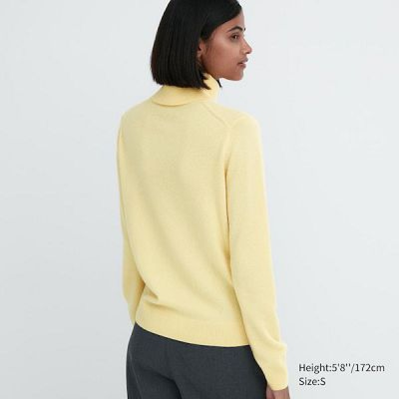 Suéteres Uniqlo Cashmere Turtleneck Mujer Blancas | 193854_PE