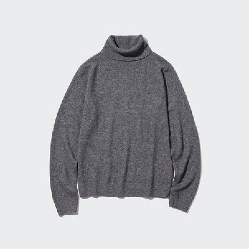 Suéteres Uniqlo Cashmere Turtleneck Mujer Gris | 516470_PE