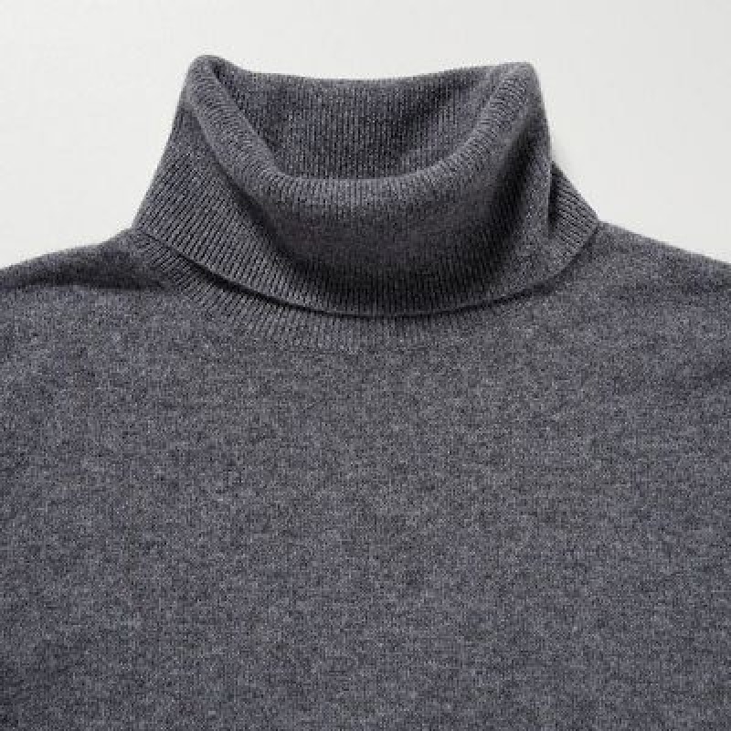 Suéteres Uniqlo Cashmere Turtleneck Mujer Gris | 516470_PE