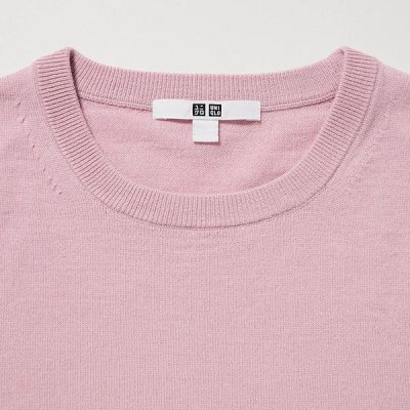 Suéteres Uniqlo Extra Fine Merino Crew Neck Long-Sleeve Mujer Blancas | 276981_PE