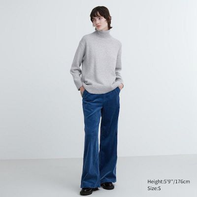 Suéteres Uniqlo Soft Knit High Neck Long-Sleeve Mujer Blancas | 508419_PE