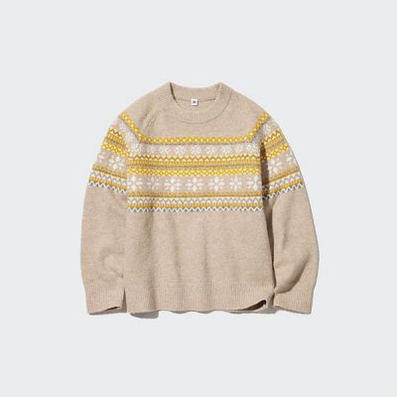 Suéteres Uniqlo Souffle Yarn Long-Sleeve Niños Azul Marino | 146902_PE