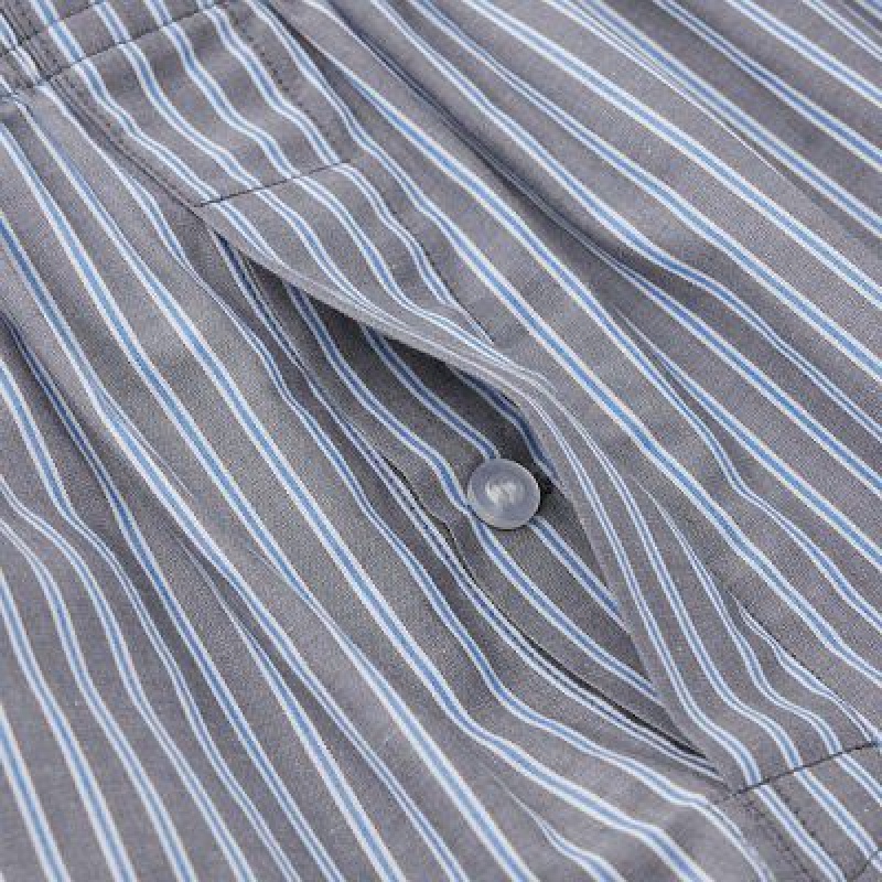 Trunks Uniqlo Woven A Rayas Hombre Azules | 941508_PE