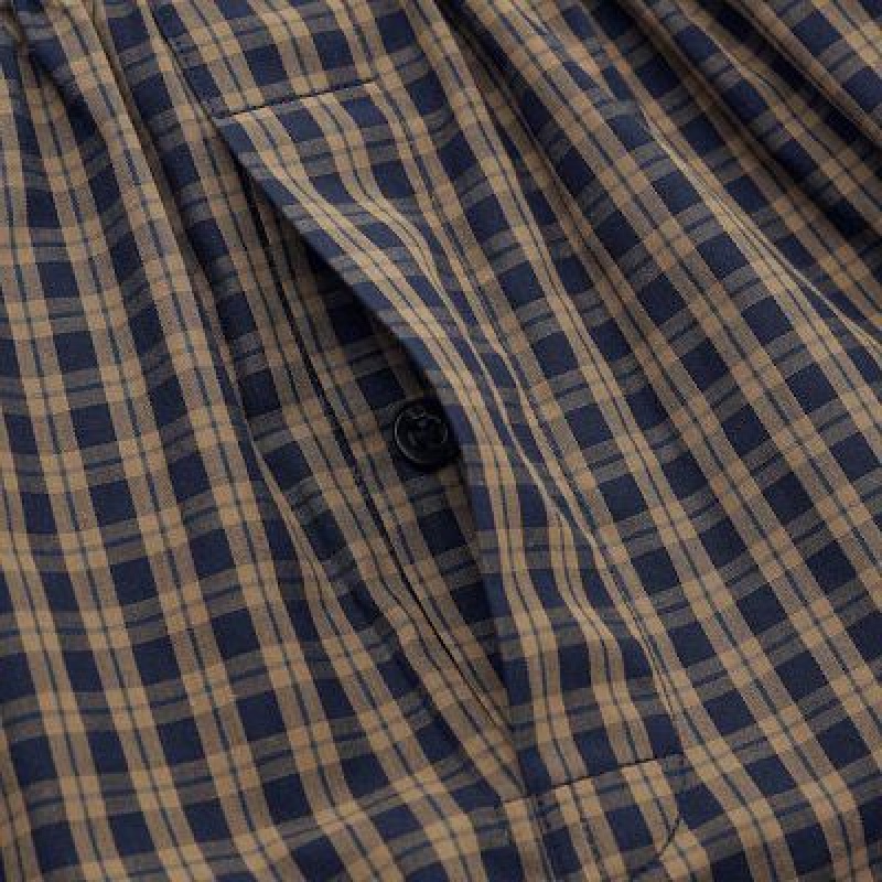 Trunks Uniqlo Woven Checked Hombre Marrones | 652843_PE